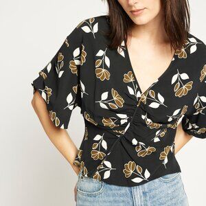 Harlee Short Sleeve Top Caviar Multi Black / 12